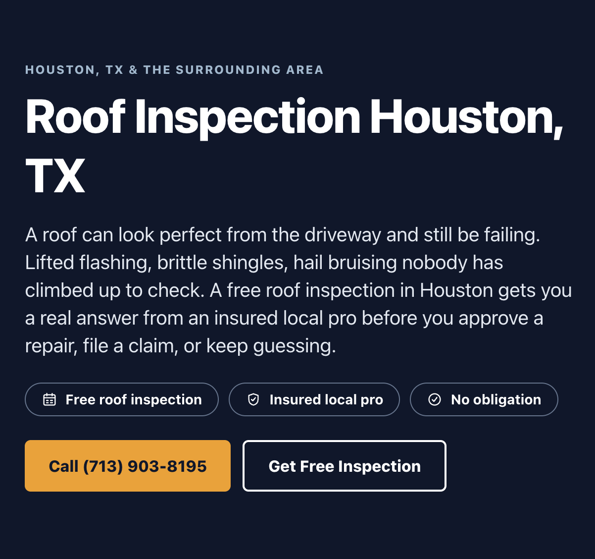 Roof Inspection Houston